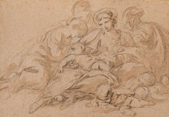 Mothers mourning their children, study for the "Massacre of the Innocents"